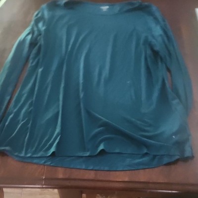 Old Navy Active Ultralite Go-Dry Women's XL Green Long Sleeve Crew Neck Top