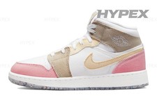 Air Jordan 1 Mid SE GS 'Pastel Grind' Kids DJ0338-100 New Size