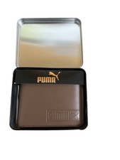 Puma Sport Mens Street Style Cat Logo Bi Fold Wallet Faux Leather Brown
