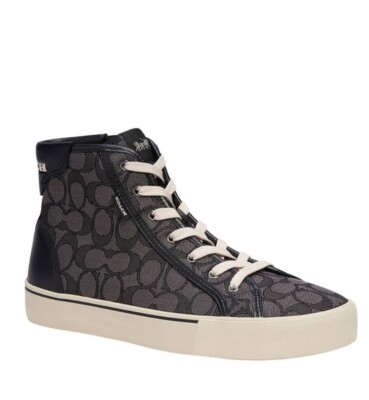 COACH Skate High Top Sneaker In Signature Jacquard SZ 10, 10.5, 11