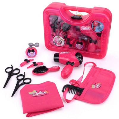 Toddler Kids Hair Salon Kit Girl Pretend Play Hairdressing
