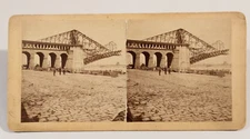 St. Louis Missouri Bridge Boehl & Koenig Stereoview Photo Construction Eads