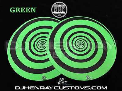 DHC SLIP BLADEZ scratch Dj Slipmats sl1200mk2 mk5 m3d m5g technic swirl design
