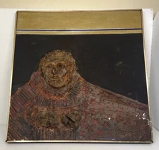 Original Enrico Embroli Art Painting "Star Spangled Savior" Unique 24x24