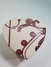 Pandora Leather Heart Shaped Jewelry Box 2 Tier Swivel Bracelet Charms Holder