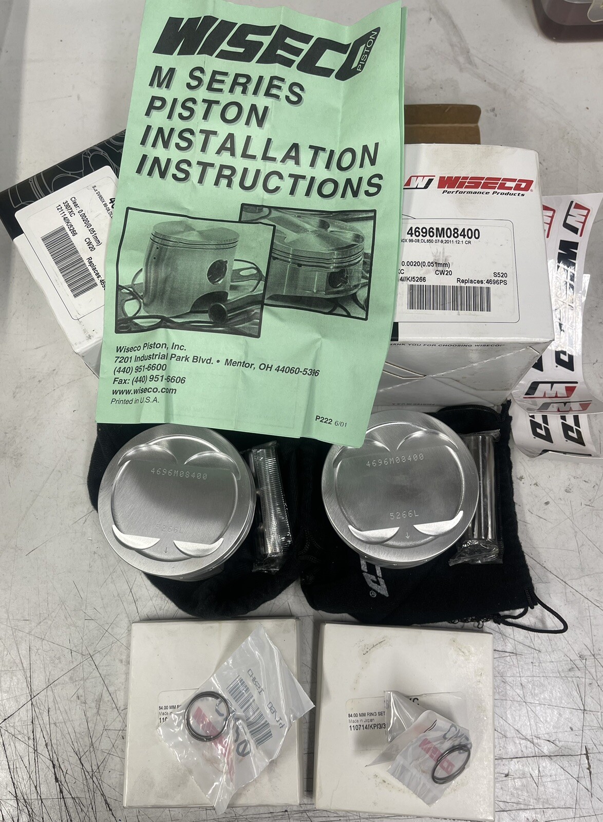 SV650 Supertwin PAIR of New Wiseco Piston Kits 694cc Big bore eBay