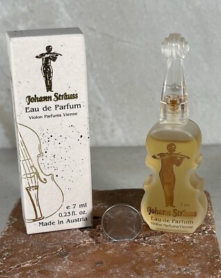 Vintage Johann Strauss Perfume Violin Parfums Vienne .23oz/7ml EDP NIB RARE MINI
