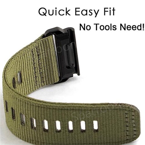 Quickfit Nylon Watch Band Strap For Garmin Fenix 8 E 5 5X 6 6X Pro 7 7X Epix Pro - Afbeelding 26 van 42