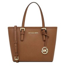 Michael Kors Jet Set Travel XS Carryall CNV TZ Tote in Luggage 35T9GTVT0L-230