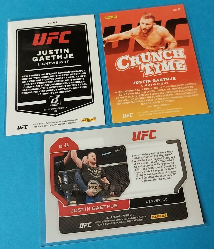 Justin Gaethje - Lightweight - 2023 Panini Donruss UFC - #94
