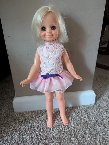 Vintage 1971 Ideal Movin Groovin Velvet Doll Crissy Cousin Blonde Growing Hair
