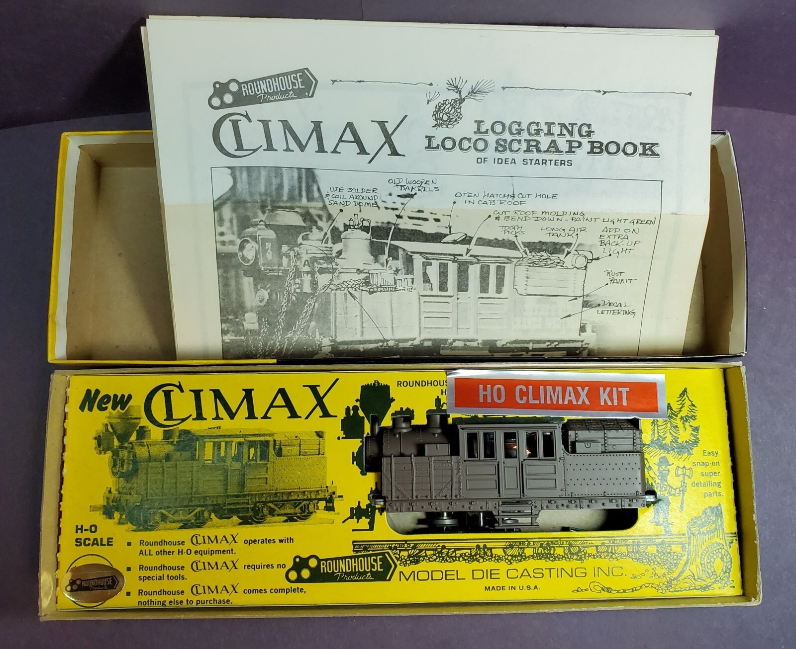 Roundhouse HO Climax Steam Logging Kit NIB Old Time Wild