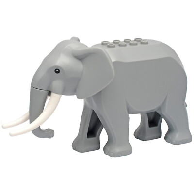new LEGO large wild / zoo animal - Male Bull African Elephant with long tusks