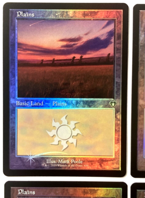 MTG 4X Plains *RETRO FRAME FOIL* Commander Masters 0439 NM Land | eBay