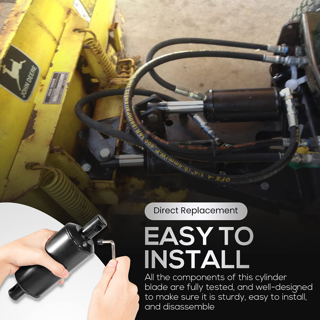 Lift Cylinder Fits John Deere 317 318 Hydraulic Blade AM31362