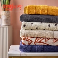 Cosmo Living Supersoft Pure Cotton Towels Bath Mats Ultra Absorbent & Easy Care