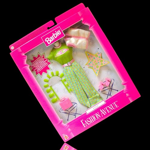 Barbie Fashion Avenue "City" Green Shirt Plaid Pants & Vest New w/ Minor Defect - 第 1/10 張圖片