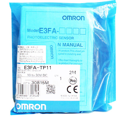 OMRON NEW E3FA-TP11 2M PLC PHOTOELECTRIC SENSOR 100mA, 20M RANGE, 10-30V, PNP
