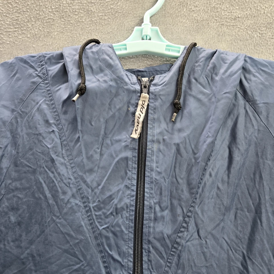 Chaqueta cortavientos Old Navy para hombre M azul colorblock Anorak nailon 1/2 cremallera con capucha Foto 3 de 4