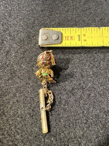 Vintage HARRY KLITZNER Brooch Pin Tie Tack Masonic Shriner Turkish Swordsman - Picture 5 of 7