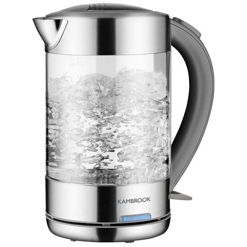 Kambrook 2200W Strength/Clarity 1.5L Glass Electric/Cordless Kettle