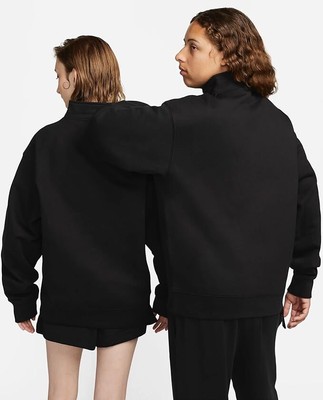 Nike Solo Swoosh UNISEX 1/4-Zip Heavyweight Sweater, Black, MEDIUM