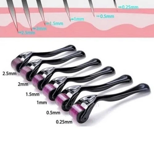 0.25~2.5mm 540 Titanium Microneedle Scar Derma Roller Dermaroller Hair Beard Age - Picture 5 of 14