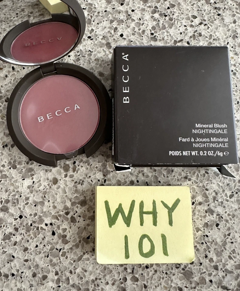BECCA Mineral Blush NIGHTINGALE .2oz/6g FULL SZ SEAL BOX DISCON’T HARD  Find $32 - Image 2 of 4
