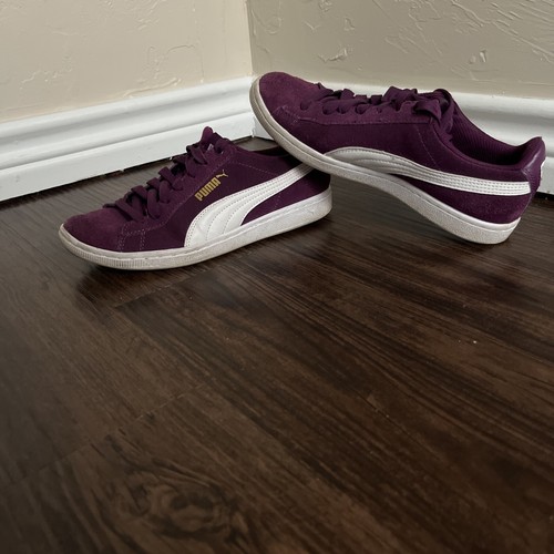 puma purple suede trainers