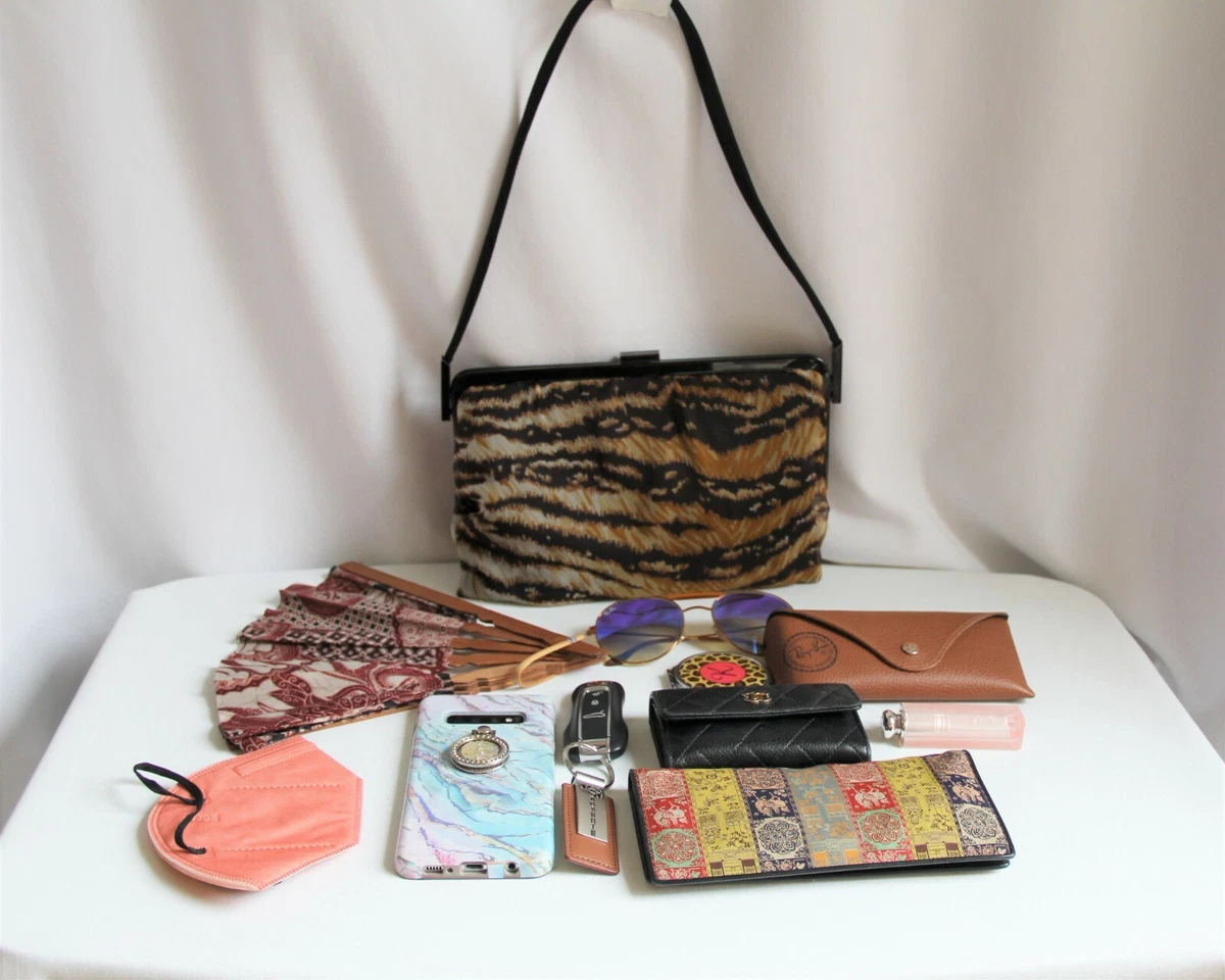 Dolce Gabbana Silk/Satin Animal Stripe Shoulder Bag. RARE Gorgeous