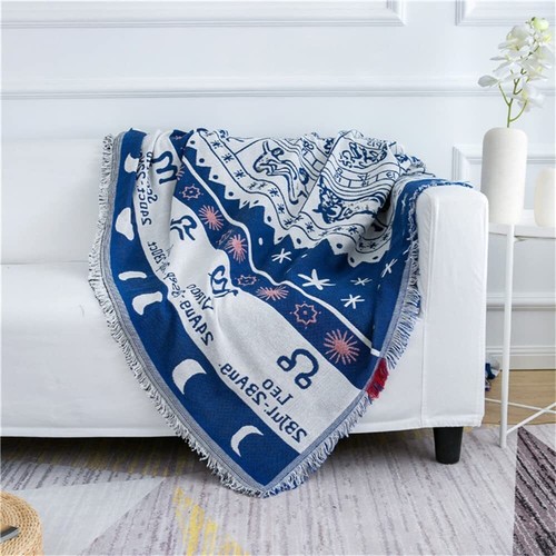 Tapestry Sun Woven Throw Blanket Celestial Moon Stars Reversible Area Rug Fringe - Picture 17 of 72
