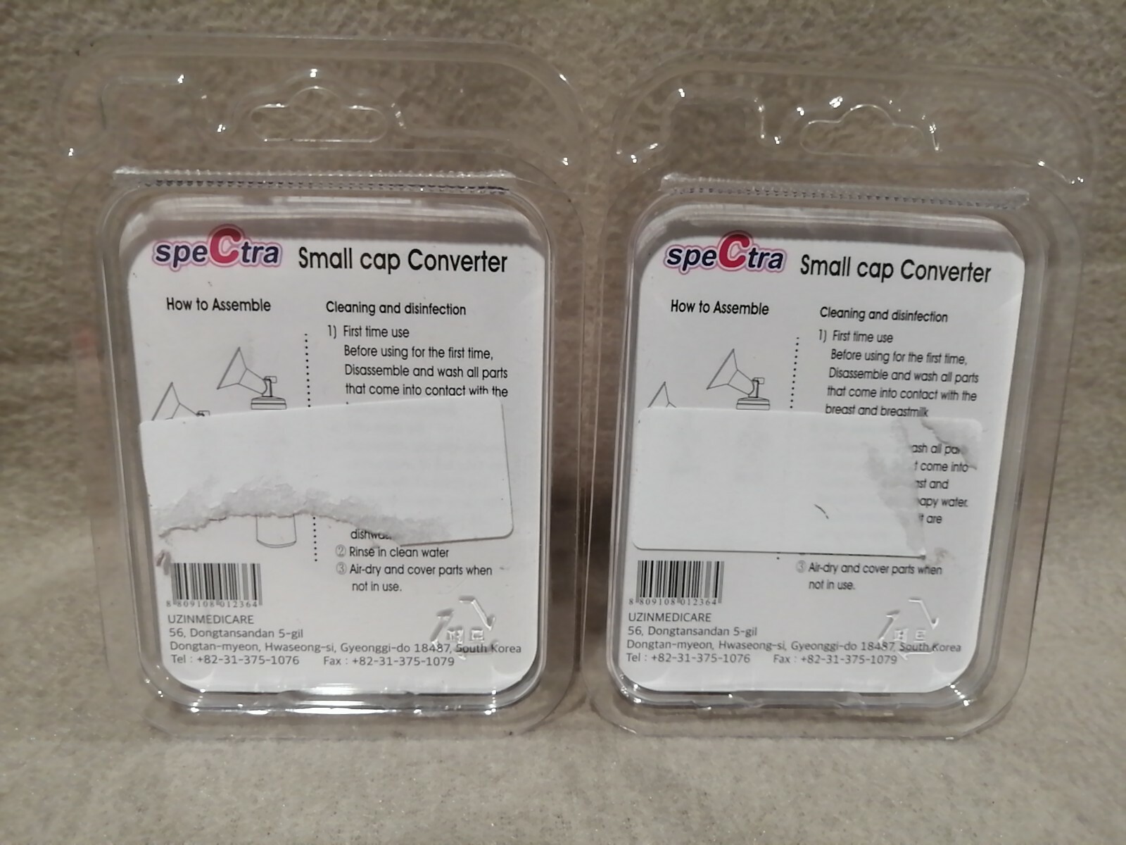 Pack of 2 Spectra Baby Small Cap Bottle Adapter