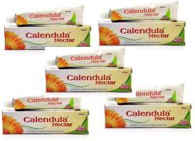 Calendula Nectar Marigold Homeopathic Ointment Cream 25 g By Wheezal -Pack of 5