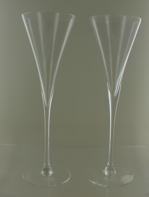 2 Martini & Rossi Asti Champagne Flutes - Millennium 2000