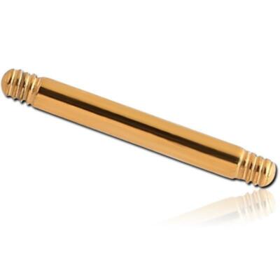 Stab 1.6 mm Stärke Einzelteil Ersatzteil gerader Piercingstab goldbeschichtet
