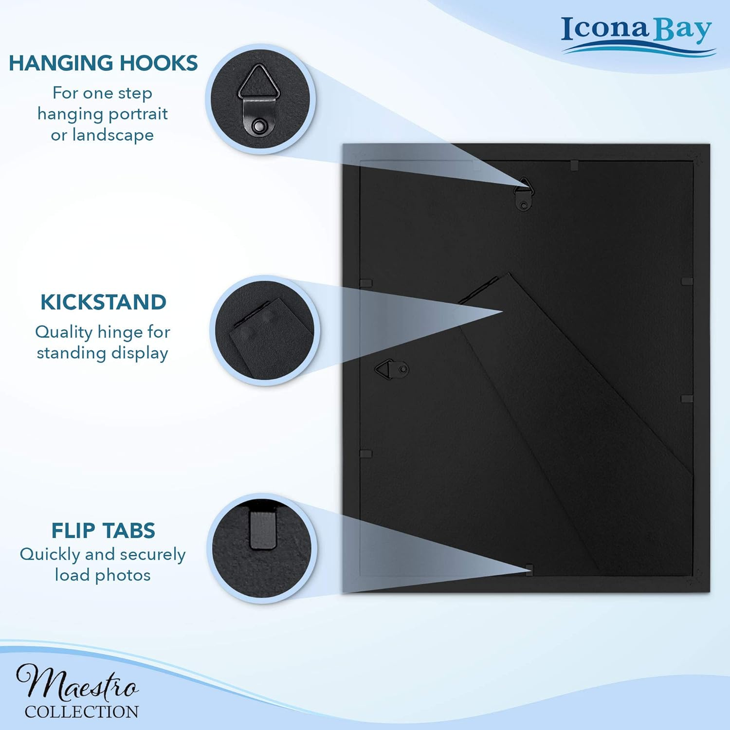 8X10 Picture Frames Set (Gold, 12 Pack), Classy Contemporary Style, Maestro C...-image