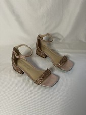 Betsey Johnson Grant Dress Sandals With Glass Crystals Women's Size 6.5 M, Blush