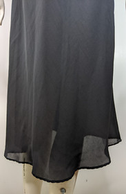 Vintage Chemise Wondermaid Slip Lingerie Sheer Black USA Undergarment 36 Sexy