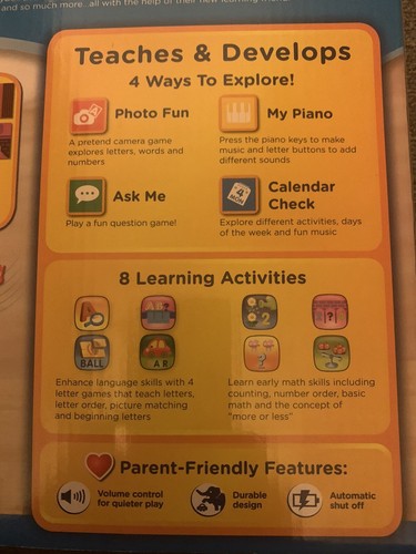 Vtech Little Apps Tablet 2-5 years Color Changing Screen 12 Learning Activity - Picture 6 of 7