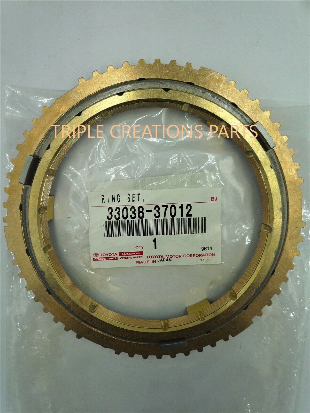 GENUINE Toyota 33038-37012 RING SET, SYNCHRONIZER, NO.2 3303837012 