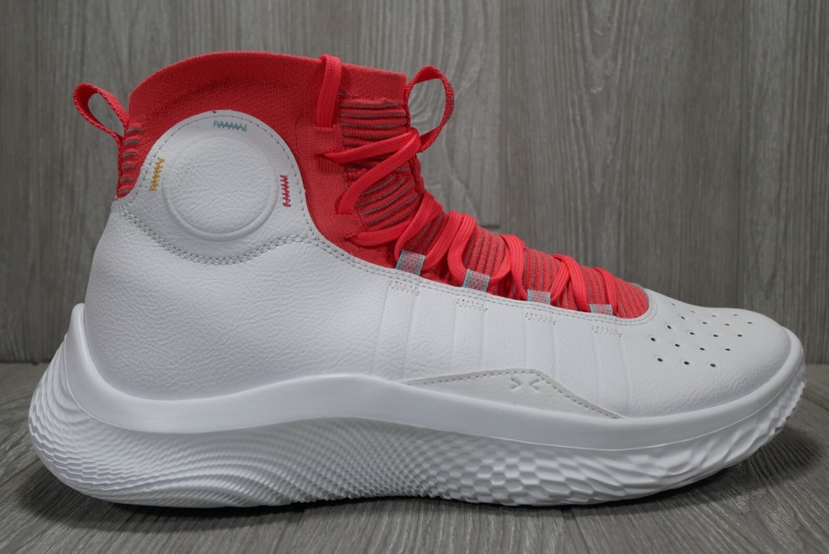 ★UNDER ARMOUR★Curry 4 Flotro' バスケットボール/UNISEX Under Armour Curry 4 FloTro Playoffs White/Crimson Mens Size