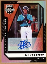 2021 Milkar Perez Prime Number Die Cut / 168 & Extra Edition Rookie Auto