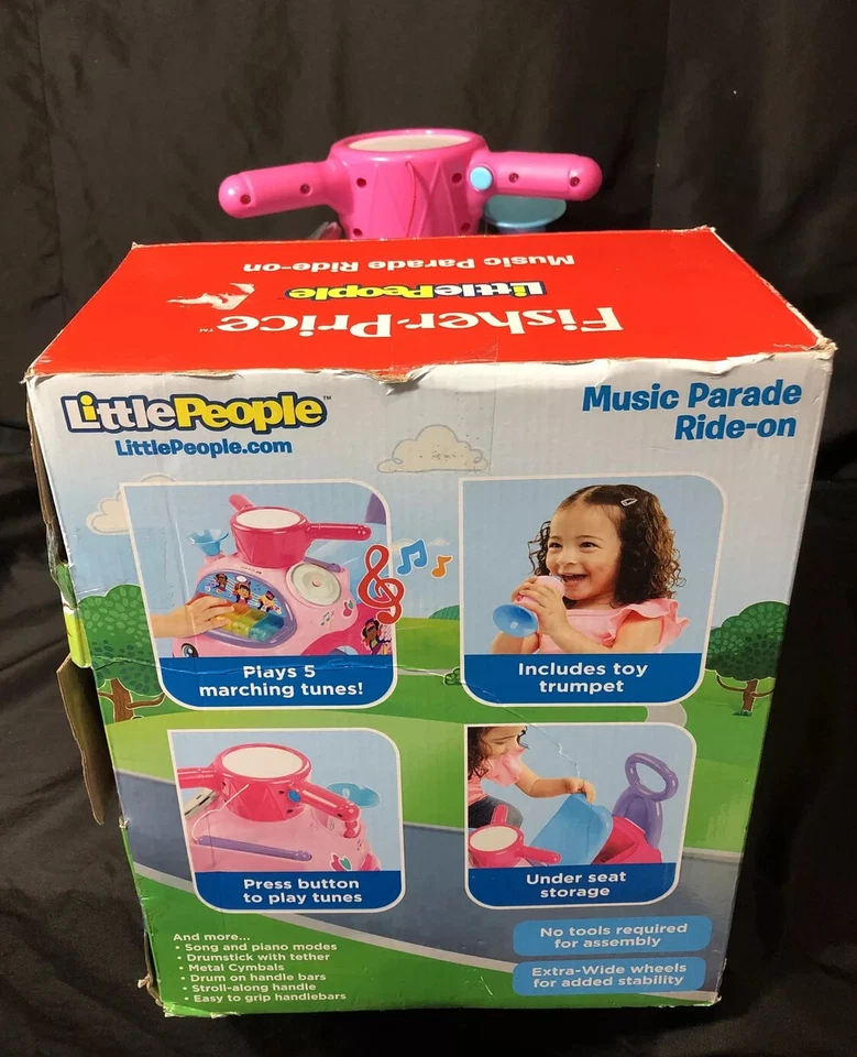 Игрушка для верховой езды Fisher-Price Little People музыкальный парад с музыкой розовая - Изображение 3 из 4
