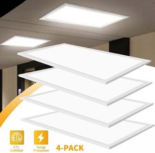 4-50Pack LED Flat Panel Light 5000K,2x4FT LED Panel Light 75W 250W Equivalent