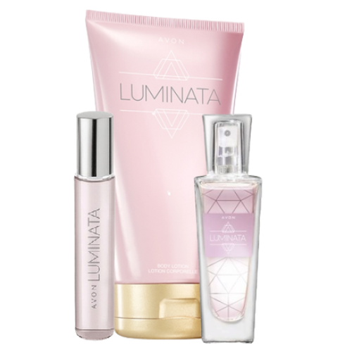 Avon LUMINATA Eau de Perfume 3 psc Set EDP 30 ml Body Lotion 150 Purse