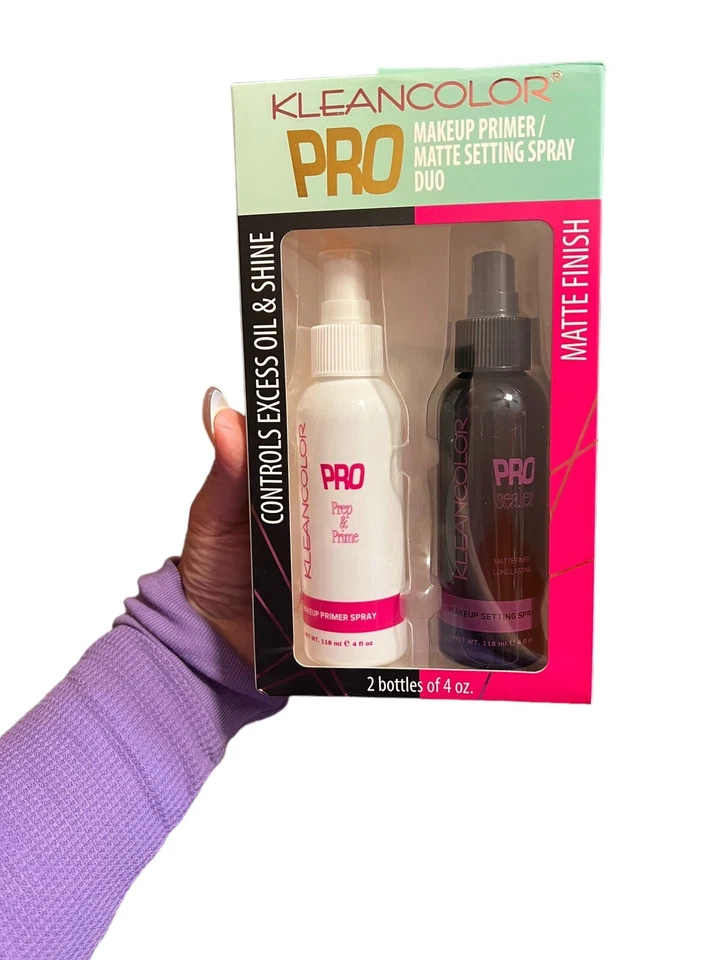 KLEANCOLOR PRO MAKEUP PRIMER & MATTE SETTING SPRAY DUO 4 OZ EA WITH SEALED BOX  - Image 3 of 3