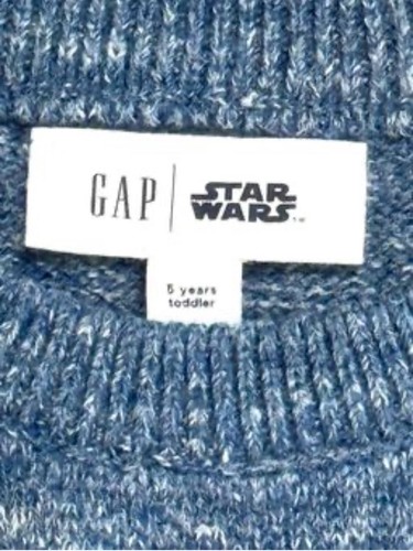 Gap Star Wars Storm Trooper Blue-Gray Sweater Boys 5Yrs Toddler - Picture 3 of 4