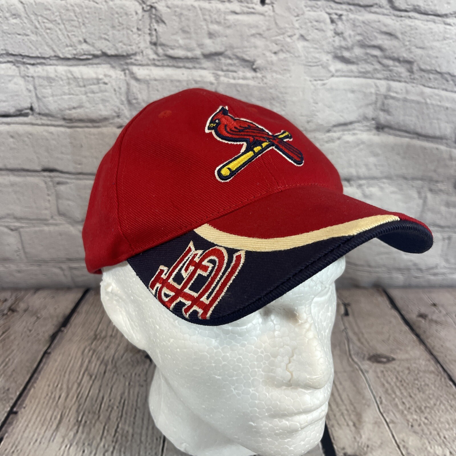 St. Louis Cardinals Twins Enterprise Hat Cap Red Vintage 90s Strapback MLB