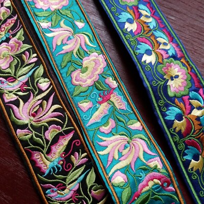 Floral Butterfly Embroidered Waist Belt Cotton Blend Boho  display picture 1