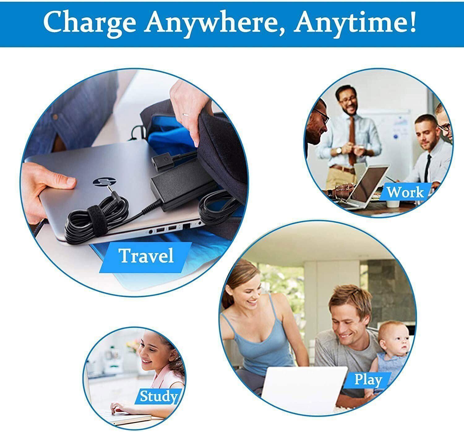 For HP ProBook 430 G5, 440 G5, 450 G5, 455 G5, 470 G5 65W Power Adapter Charger